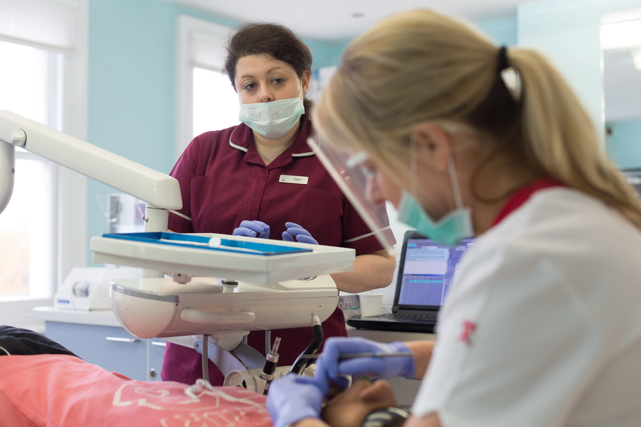 Patient having orthodontic treatment